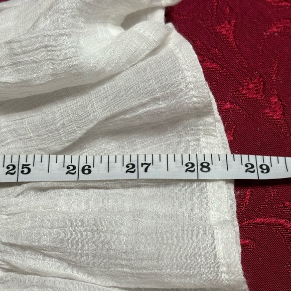 White Indigo Soul Boho Top with Bell Sleeves, Size L - Picture 11 of 14